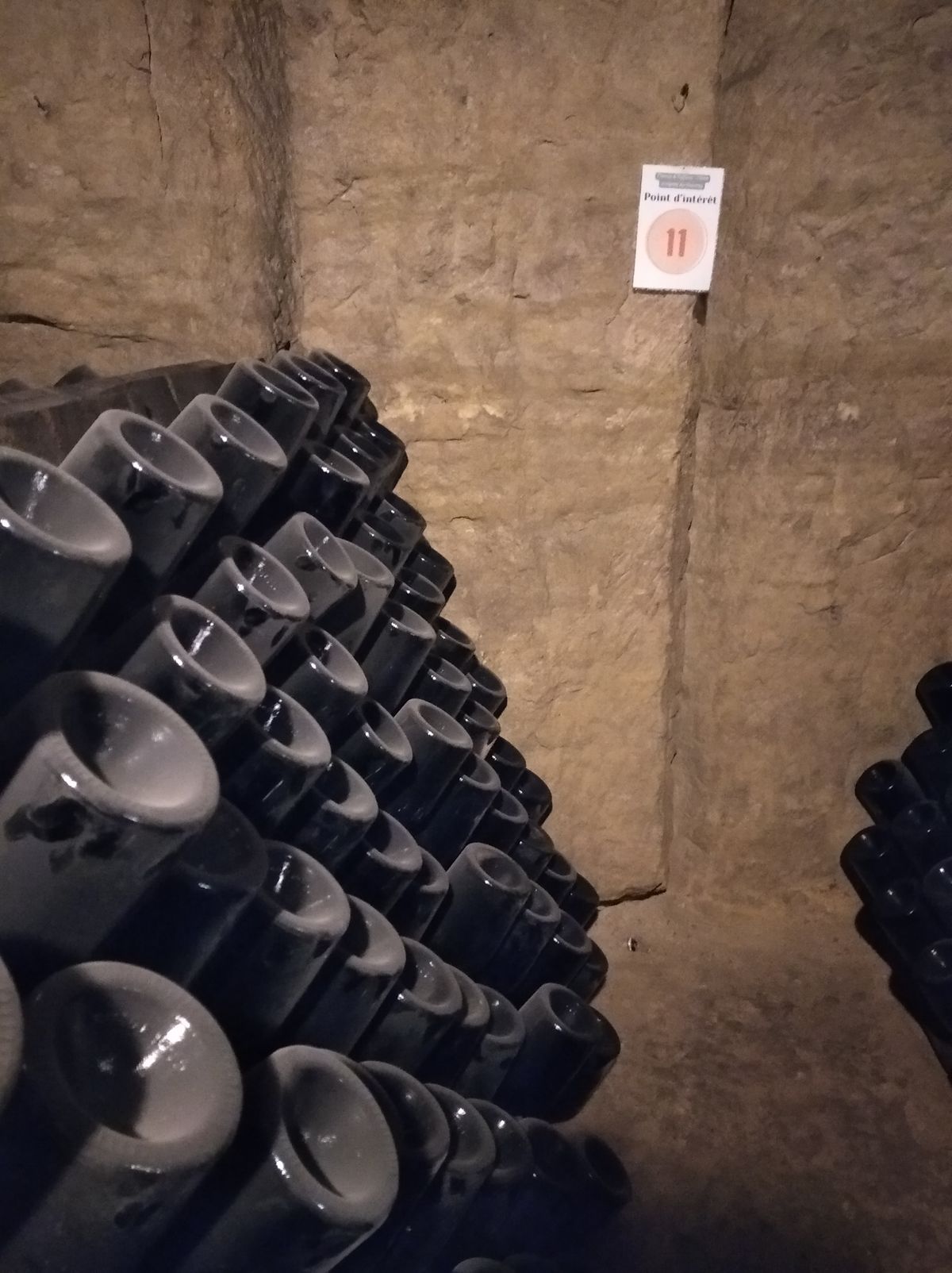 Point of interest no. 11 in the tuffeau cellars of Vouvray