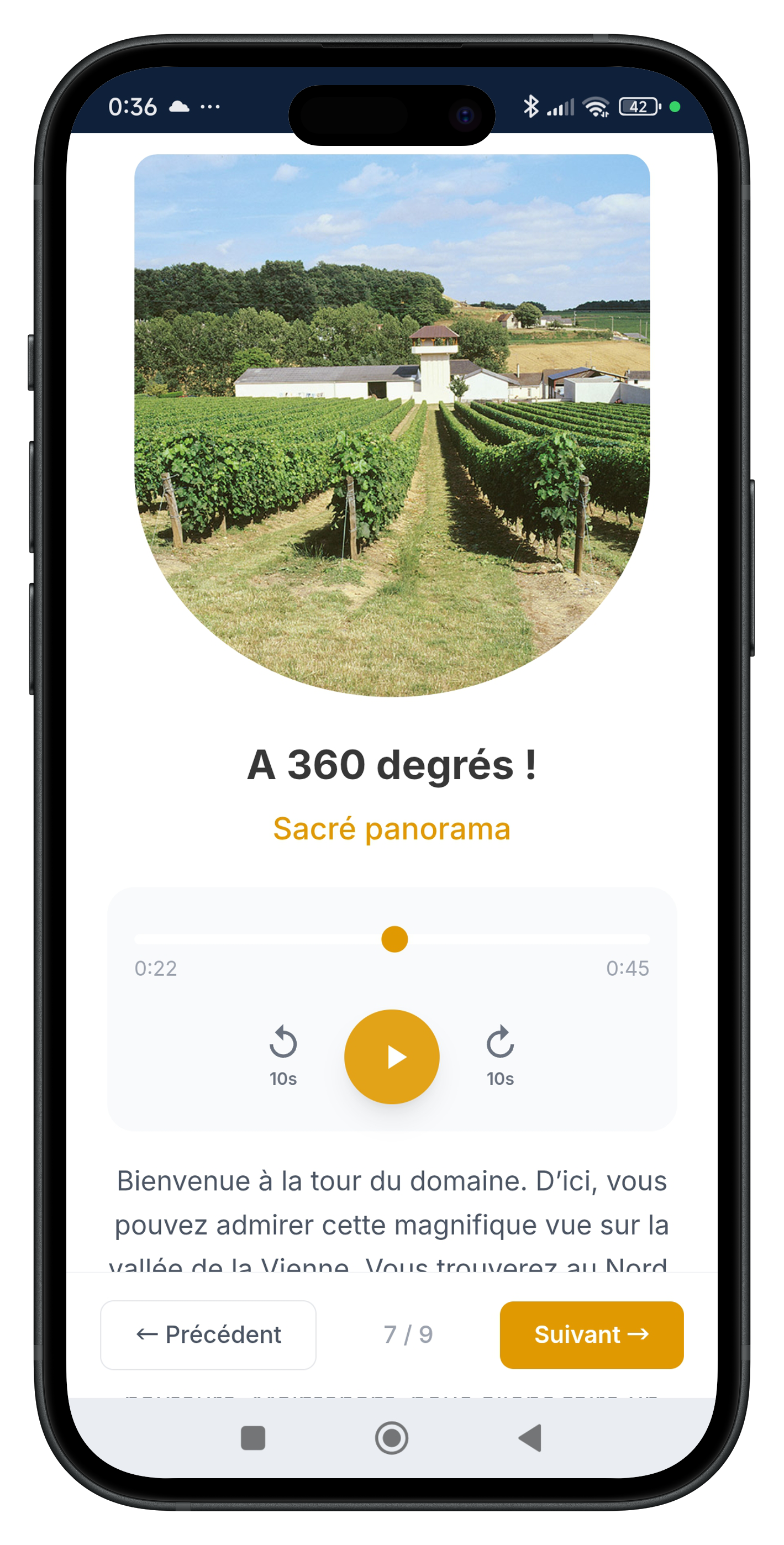 Point d'intérêt avec audioguide