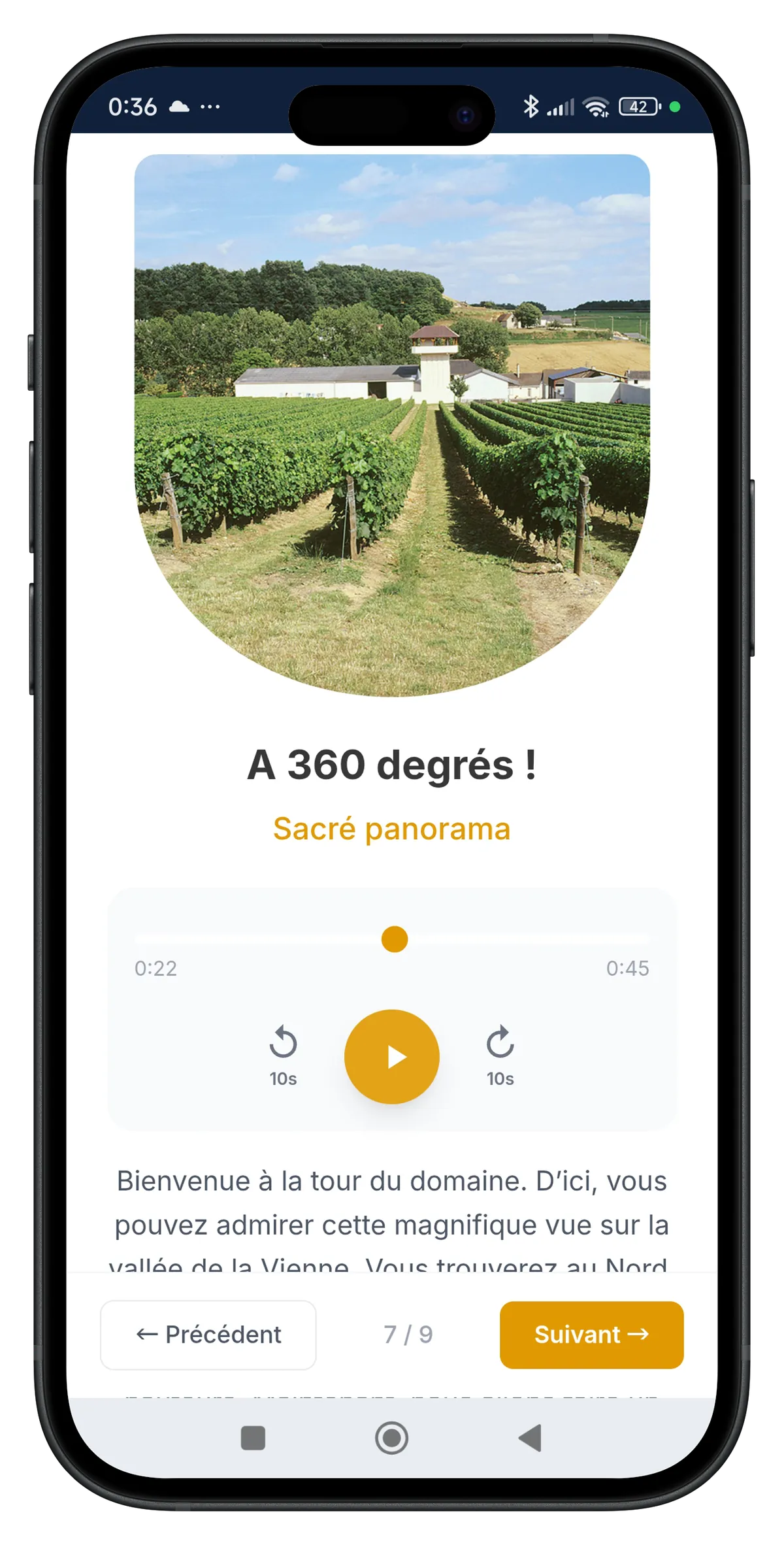 Point d'intérêt avec audioguide